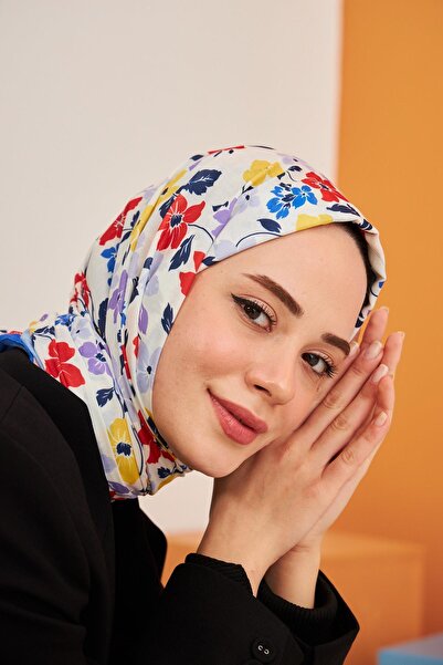 İpekhan Амелія з візерунком, бавовняний шаль Sax, синій 3025-16