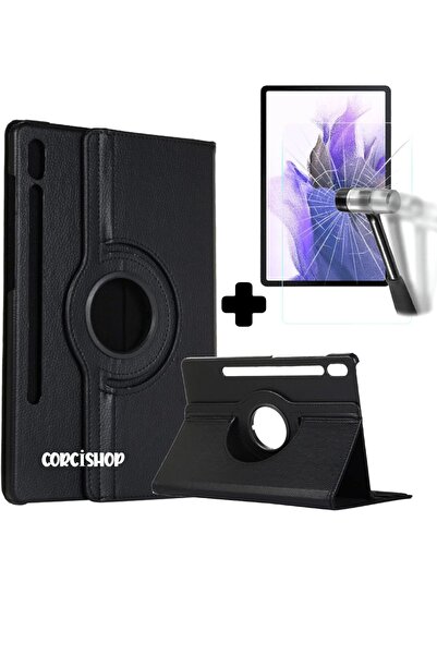 corcishop Samsung Galaxy Tab S10 Fe Plus 13.1 Kılıf 360 Dönen Kapaklı Standlı...