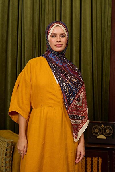 İpekhan Marrakech Collection Soft Shawl Bitter Brown Claret Red 3047-14