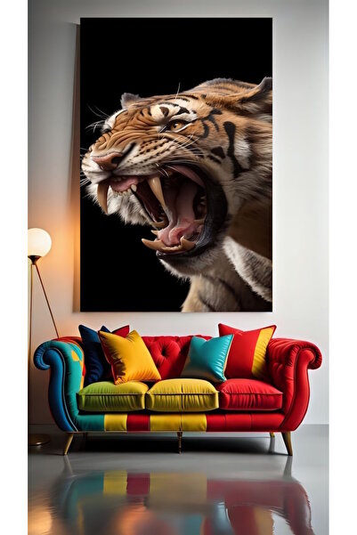 özkacar TRUE WILD TRUE KING V1 Tablou pe pânză pentru decorarea casei, perete...