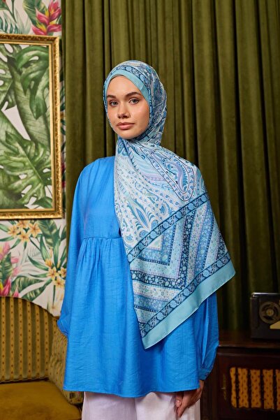 İpekhan New Collections Collection Soft Shawl Blue Ice Blue 3047-12
