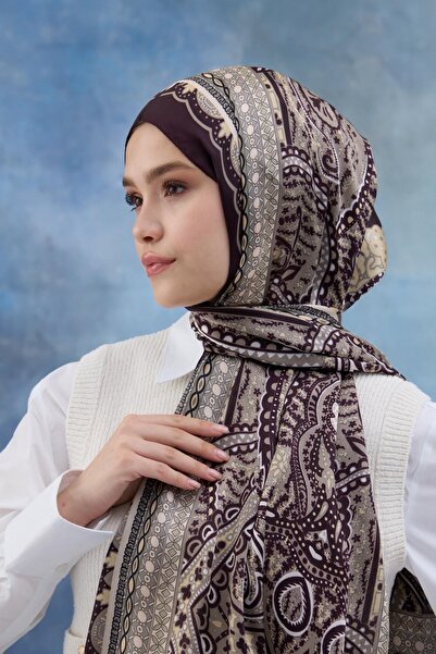 İpekhan Σάλι ινδικού βουάλ από δαμάσκηνο - 5005-06