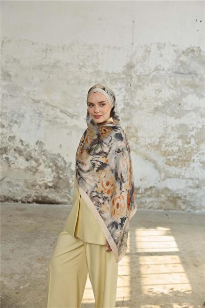 İpekhan Winter Bloom Collection Indian Silk Shawl 5014-10013
