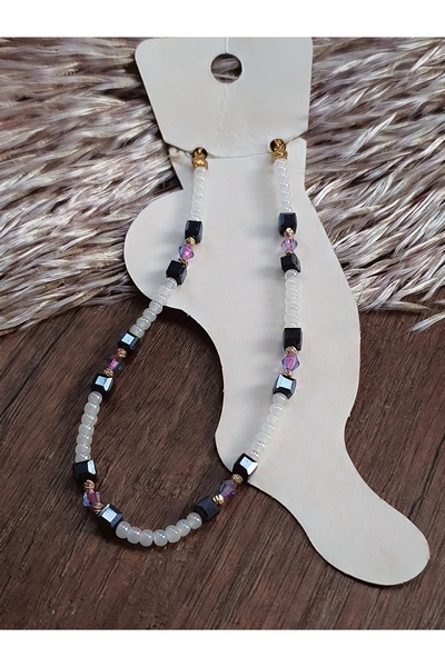 by Natalie Women's Foot Bracelet, Handcrafted, Custom Design Anklet