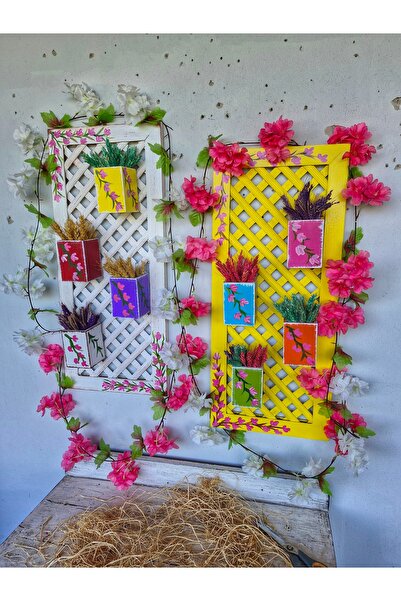 buraxe 2 set duvar panosu,2 pano+8 kutulu,Çiçekler hariçtir, balkon,bahçe caf...