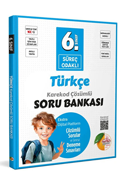 Editör Yayınevi Editör Yayınları 6. Sınıf Süreç Odaklı Türkçe Soru Bankası 20...