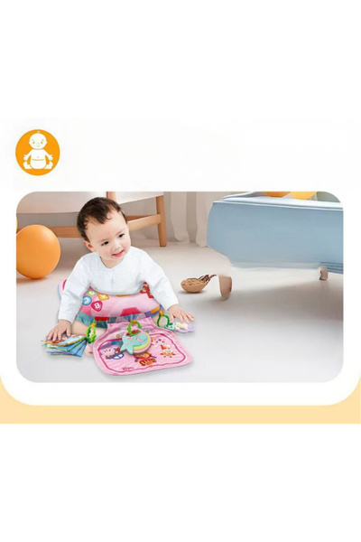 Picodino Baby Activity Pillow with Toys and Sounds, Pink