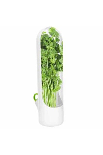 Mercaton Refrigerator Container for Fresh Herbs, BPA Free, 25 x 6.5 cm, White