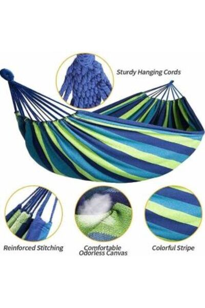 Mercaton Cotton Textile Hammock, Maximum 120 Kg, Multicolor, 185 x 80 cm