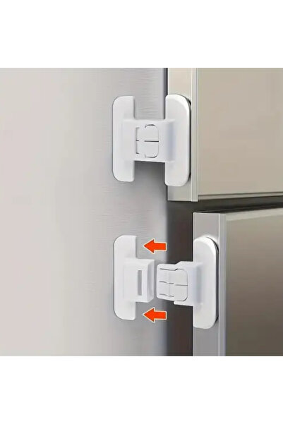 Home 2 Adet Buzdolabı Kapı Kilidi – Matkap Gerektirmeyen Kendinden Yapışkanlı...