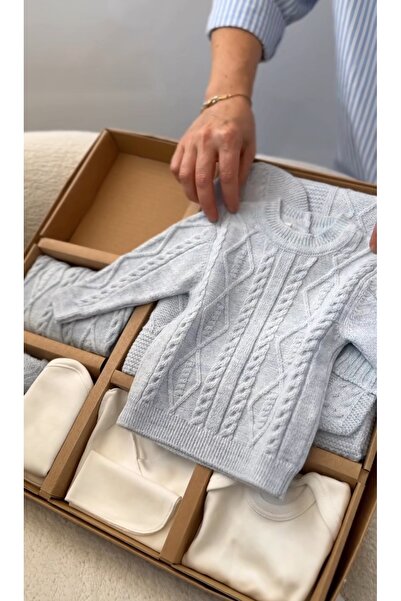 Nipperland %100 Organik Pamuklu Unisex Triko 10'lu Takım Hastane Çıkışı 0-3ay Yenidoğan