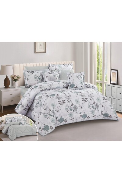 NAJMA Summer printed double bedspread with microfiber filling for a peaceful and comfortable sleep