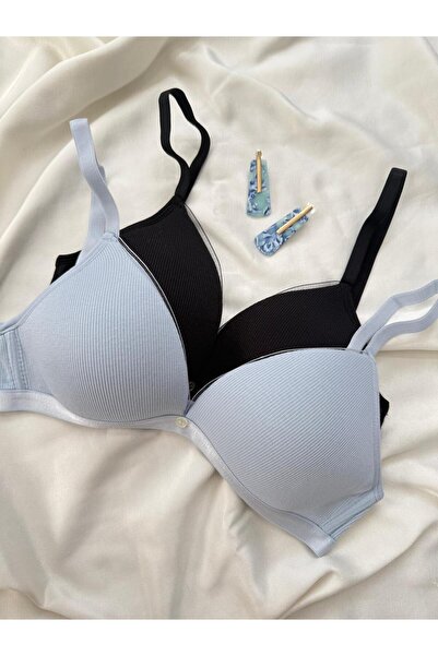 İNKO İÇ GİYİM Pamuklu Balensiz Dolgusuz 2'Li Toparlayıcı Sütyen
