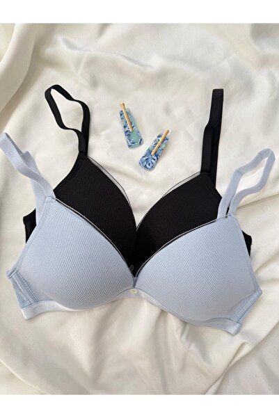İNKO İÇ GİYİM Pamuklu Balensiz Dolgusuz 2'Li Toparlayıcı Sütyen