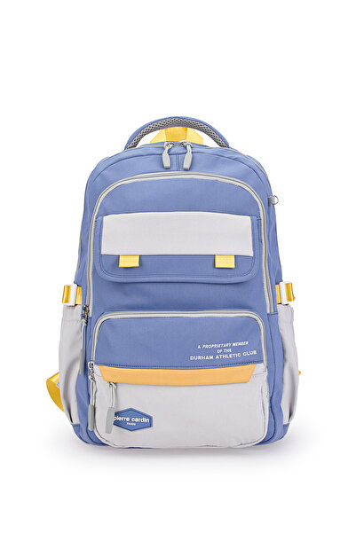 Pierre Cardin 185-1000 kalemlikli Okul çantası Suya Dayanıklı Çok bölmeli MAVİ