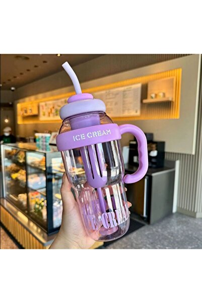 STLIFE Pipetli Detoks Suluğu Su Şişesi BPA Matarası Su Süzgeçli İçecek Hazırl...