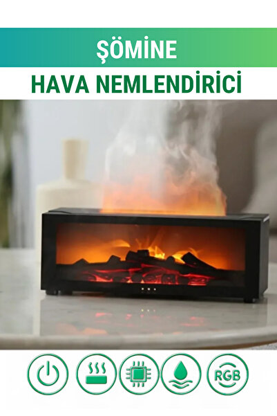 WUNİT Şömine Alev Hava Nemlendirici Hava Temizleyici Aromaterapi Difizör Hava nemlendiricisi