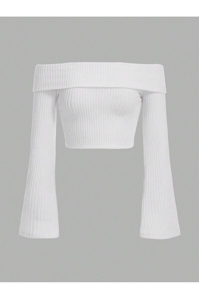 MOONBULL Women's Winter Madonna Collar Spanish Sleeve Detailed Cotton Blouse