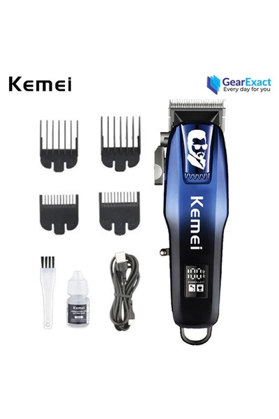 Kemei ماكينة قص وتشذيب الشعر الكهربائية الاحترافية القابلة لإعادة الشحن KM-70...