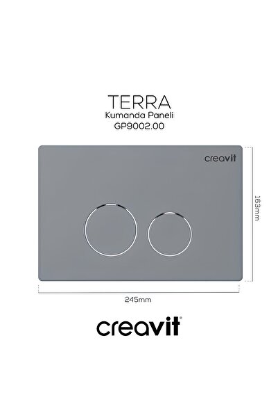 Creavit Turavit Rondo Rita Asma Klozet RND5516 Nkp Yavaş Kapak, Terra Gömme Rezervuar Set