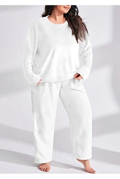 FAMESTEKSTİL Winter Plus Size Women's Plush Set