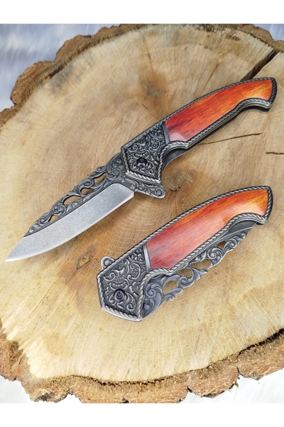 Burak Gravür işlemeli çakı