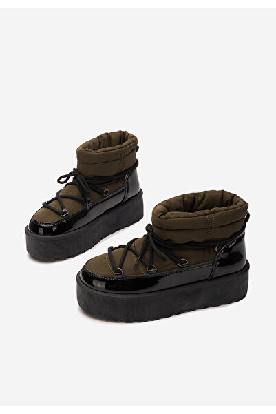 B T Shoes Zelené dámské sněhule Ludiana