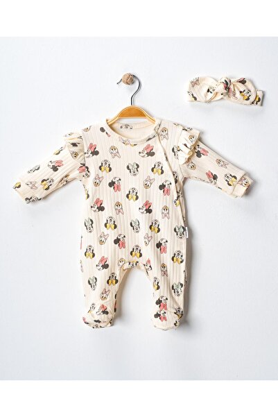 mandalinsbaby BASKILI BANDANALI KIZ BEBEK PATİKLİ TULUM