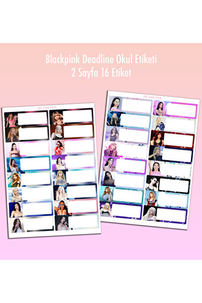 Güneş Kırtasiye Blackpink rok za školske naljepnice 2 lista 32 naljepnice