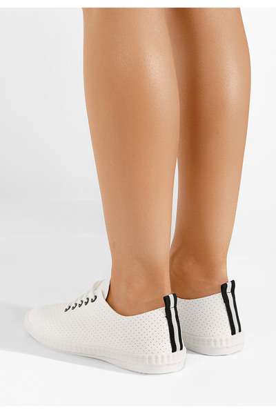 B T Shoes Pantofi casual dama Skede V3 albi