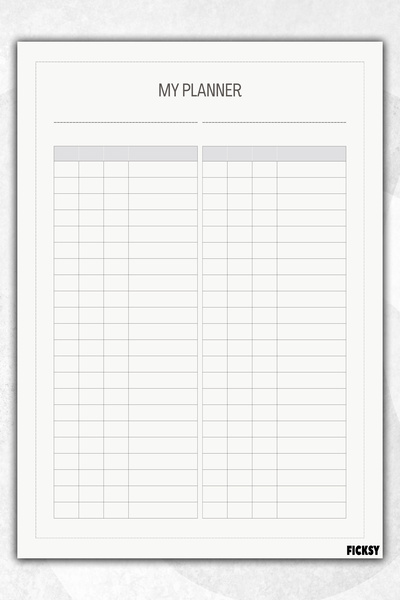 Ficksy مخطط شهري يومي متعدد الأغراض - مقاس A4 - 30 ورقة - مخطط