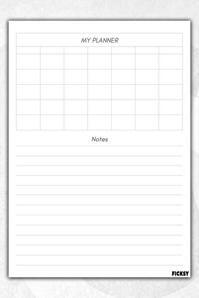 Ficksy Timeless Multi-Purpose Daily Weekly Monthly Planner - A4 Size To Do - ...