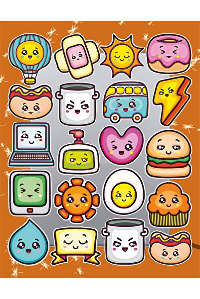 Hediyeni Al مجموعة ملصقات كيوت يامي سيري 2 |   ملصق للكمبيوتر المحمول والدفتر والتابلت والهاتف ودفتر الملاحظات ومجلة البوليت