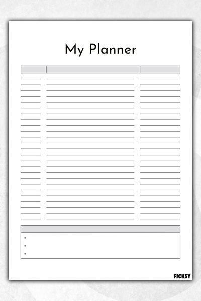 Ficksy مخطط شهري يومي متعدد الأغراض - مقاس A4 - 30 ورقة - مخطط