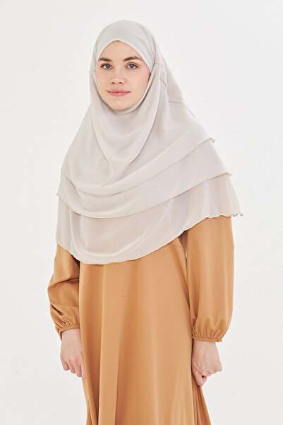 Modestia Women's Chiffon Layered Hijab Shawl – Tie-On Niqab Model