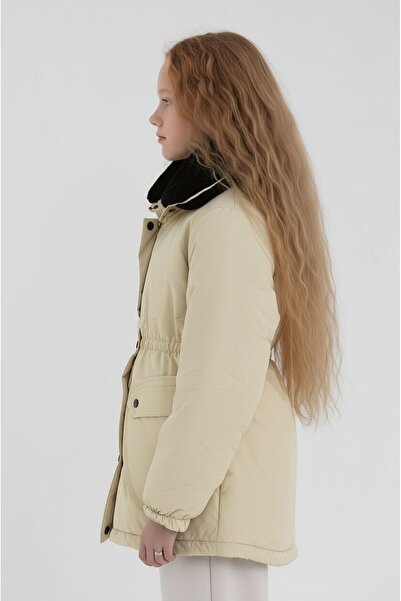 CIVILTIPOLO Girl's 100% Water and Windproof Detachable Hooded Fur-Lined Coat & Jacket