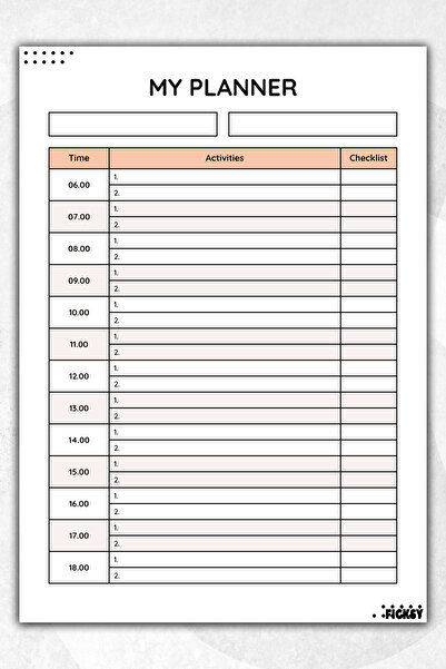 Ficksy مخطط شهري يومي متعدد الأغراض - مقاس A4 - 30 ورقة - مخطط