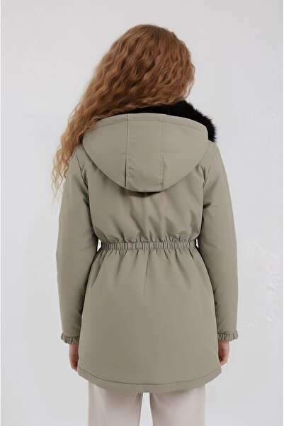 CIVILTIPOLO Girl's 100% Water and Windproof Detachable Hooded Fur-Lined Coat & Jacket