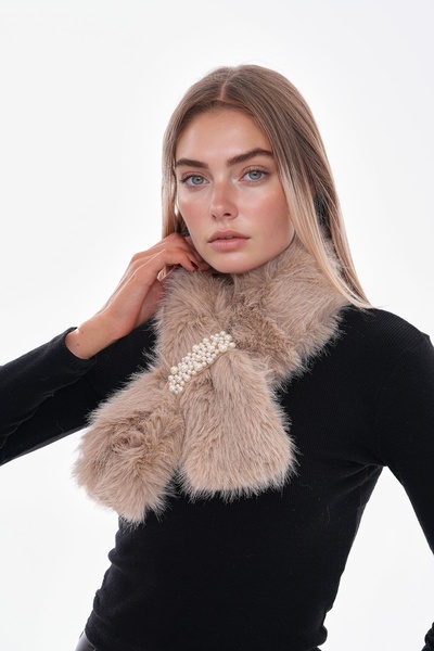 bacc Bej2 Internal Plush Scarf Neck Collar Bcnsv-25Wt1018
