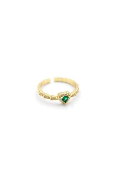 Royaleks Stone Heart Ring - Gold
