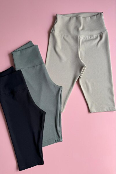 VicTroy Form Rise 3-Pack |   Cream, Çağla Y and Black Color High Waist Recove...