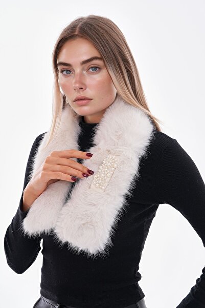 bacc White3 Internal Plush Scarf Neck Collar Bcnsv-25Wt1018