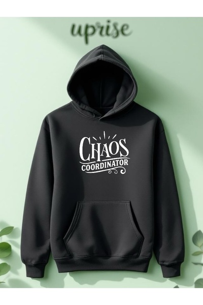 Vordevia Hanorac Chaos Coordinator cu imprimeu Cotton 3 Thread O supradimensi...