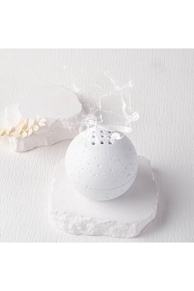 TBATIC مبخرة كروية حجرية أبيض (Stone Sphere Incense Burner)