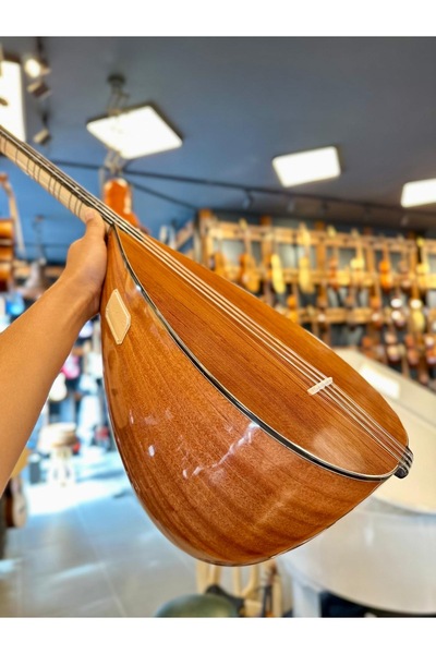 PENA MÜZİK Kısa Sap Üst Seri Tam Profesyonel Maun Bağlama 40 Tekne