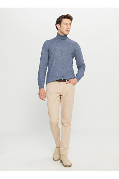 ALTINYILDIZ CLASSICS Normal Waist Normal Leg Slim Fit Beige Men's Trousers ACE001261455_BEJ