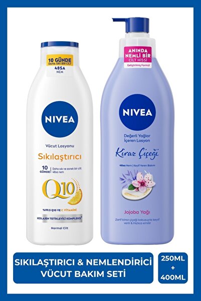 NIVEA Firming Q10 Vitamin C and Cherry Blossom Moisturizing Body Lotion 250ml...