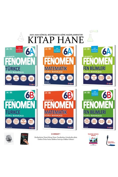 Fenomen Yayıncılık 2025-2026 6. Sınıf Türkçe Matematik Ve Fen Bilimleri A Ve ...
