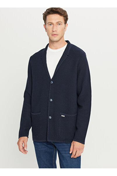 ALTINYILDIZ CLASSICS Mono Yaka Standart Lacivert Erkek Kazak ACE049261282_LAC