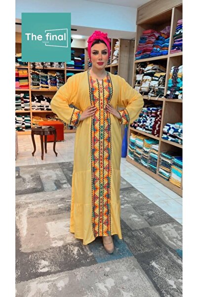 The final touch جلابية قطن مقاس فري سايز تلبيس 90 كيلو